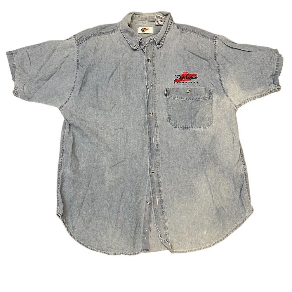 Winner's Circle Dale Earnhardt‎ Jr. #8 Denim Shirt Men's XL Vintage NASCAR